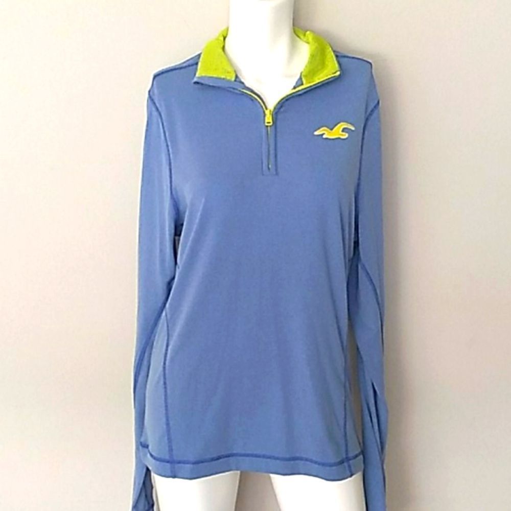 Hollister Sport Quarter Zip Long Sleeve Pullover.